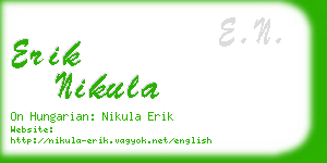 erik nikula business card